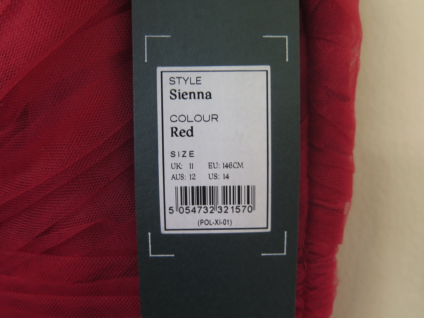 PAISLEY LONDON-SIENNA DRESS-RED-UK 11YEARS