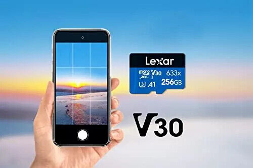 Lexar 633x 256GB Micro SD Card, microSDXC UHS-I Card + SD Adapter, microSD