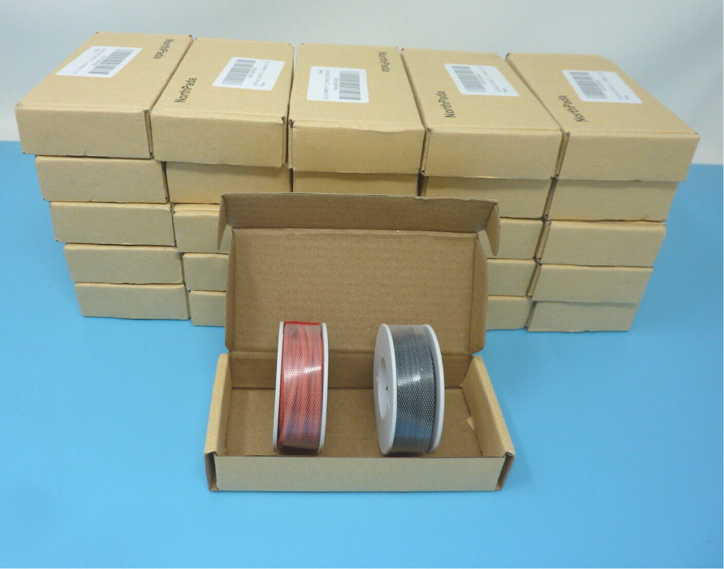 JOB LOT of 26 x NorthPada 18 AWG x 4 metres of black and red ELECTRCAL WIRE