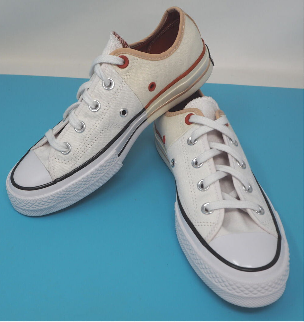 Converse All Star Chuck Taylor size uk4 half and half white/beige