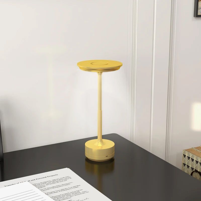 HOMCOM Cordless Touch Table Lamp With 4000mAh Rechargeable Battery - Gold