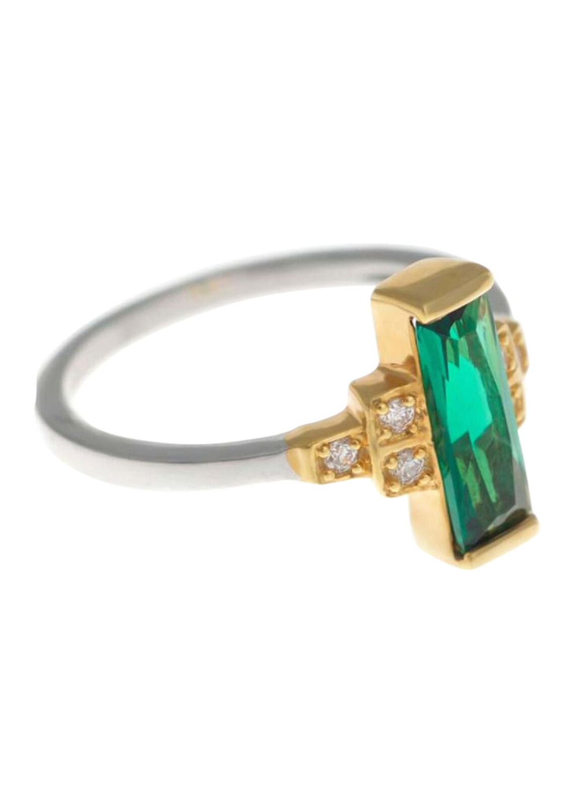 V BY LAURA VANN 3189 AUDREY GREEN STONE RING
