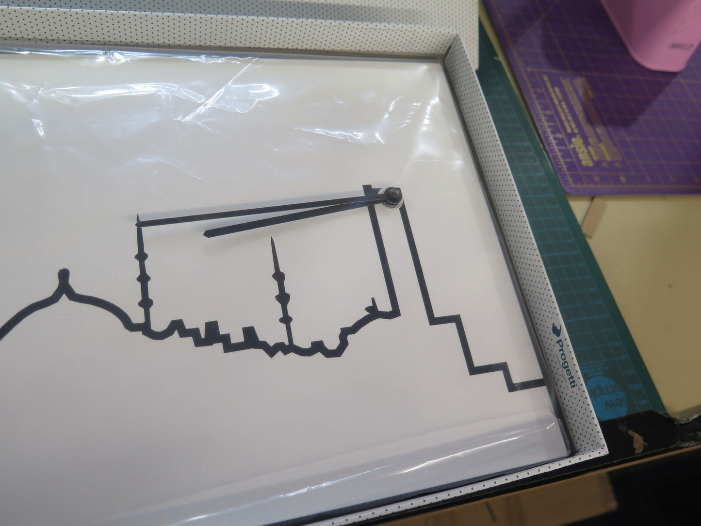 Progetti Istanbul Skyline Wall Clock White RRP:£155