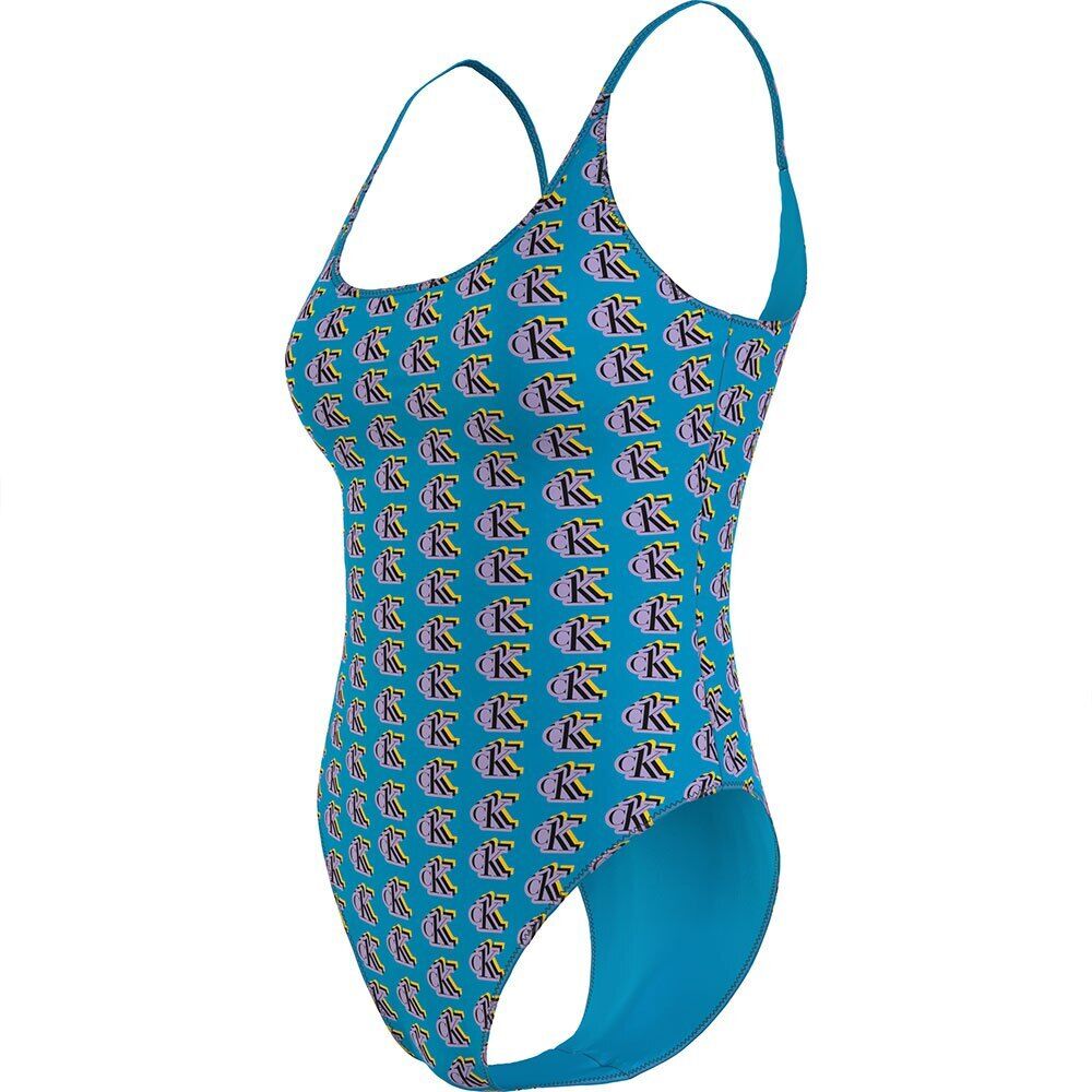 Calvin Klein Scoop Back Print Swimsuit