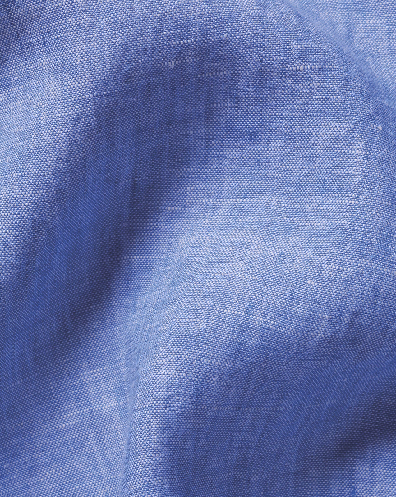 CHARLES TYRWHITT Pure Linen Shirt - Cobalt Blue XL RRP:£74.95