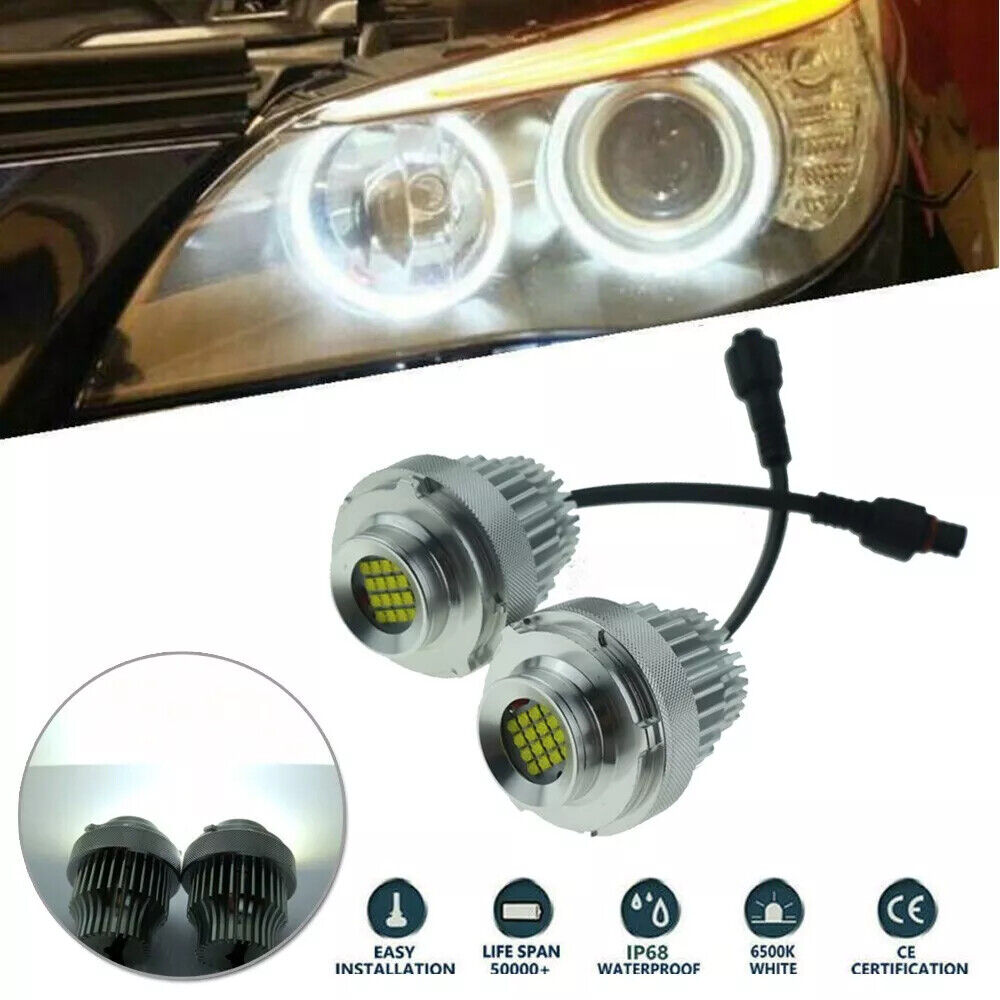 Angel Eyes Light Markers 80W Halo Headlight For E60 E61 Shockproof