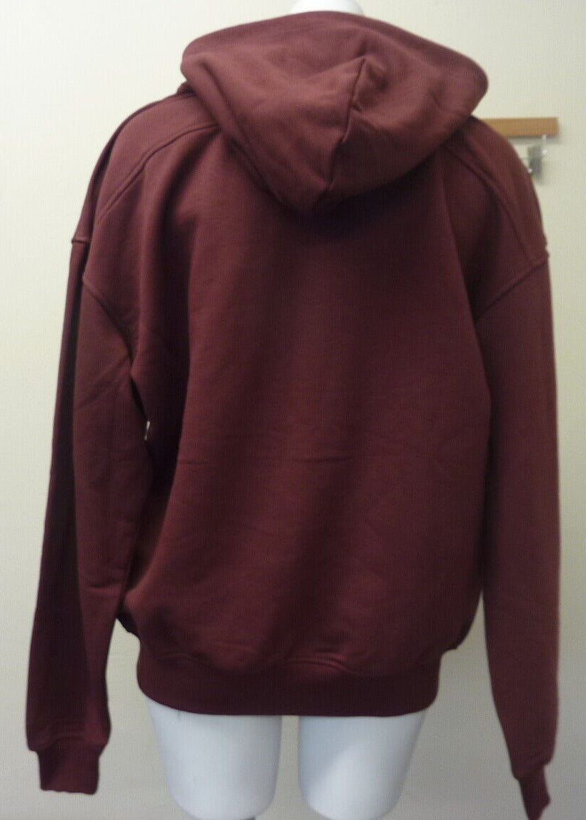 VANQUISH DARK BURGUNDY OVERSIZED PULLOVER HOODY-SMALL