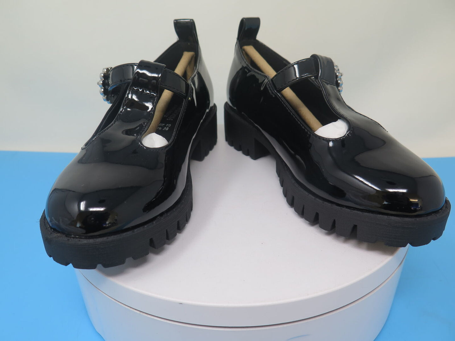 MONSOON BLACK PATENTS GIRLS SCHOOL/OCCASION SHOES-UK10