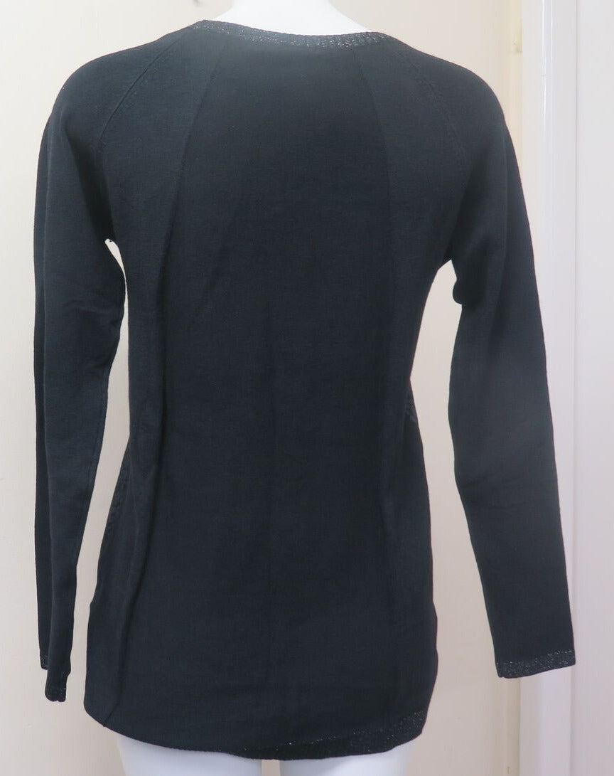 Desigual Black Mixed Animal Print Gaea Jumper UK8