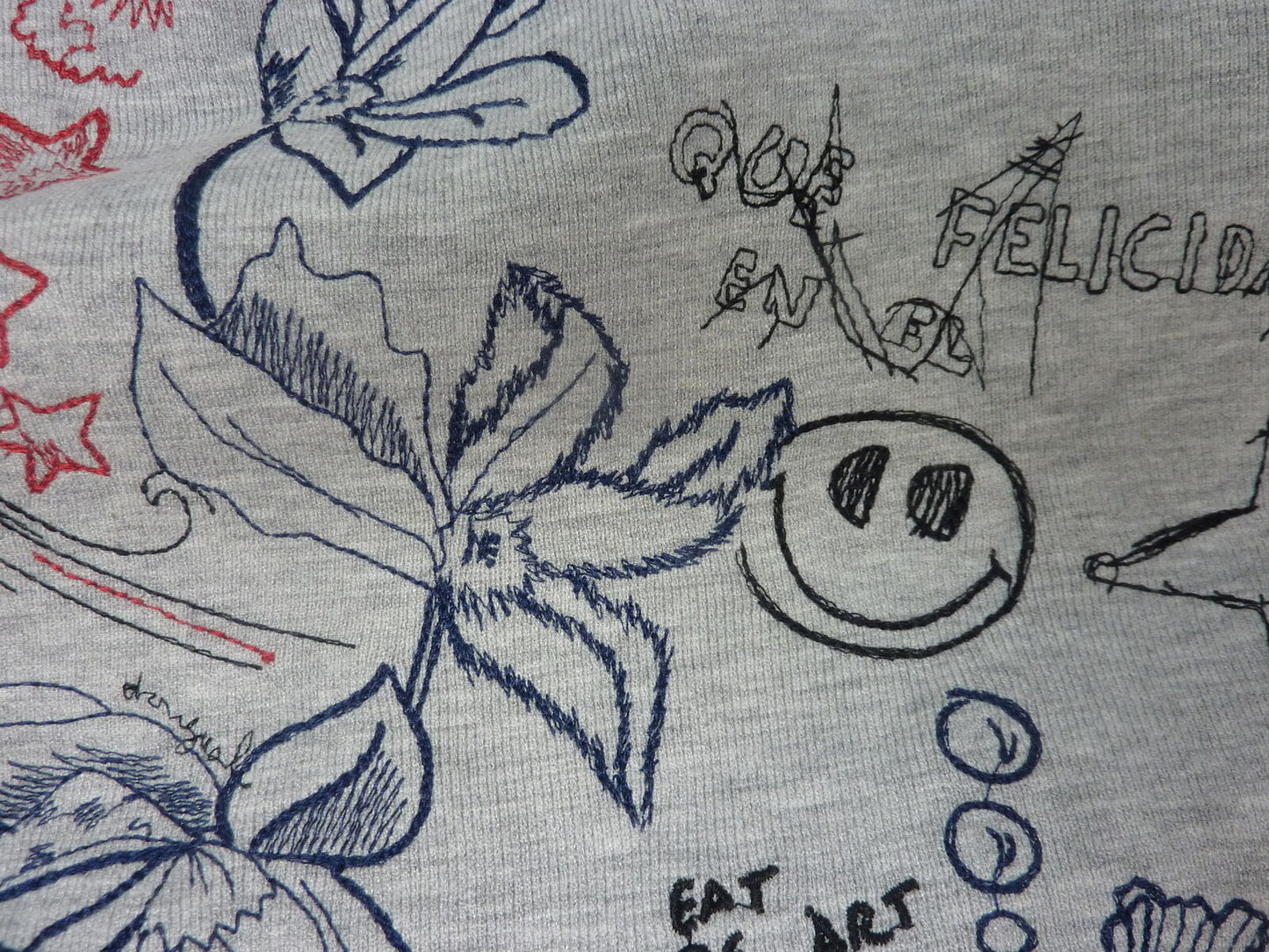 DESIGUAL EAT MORE ART JUMPER-LARGE
