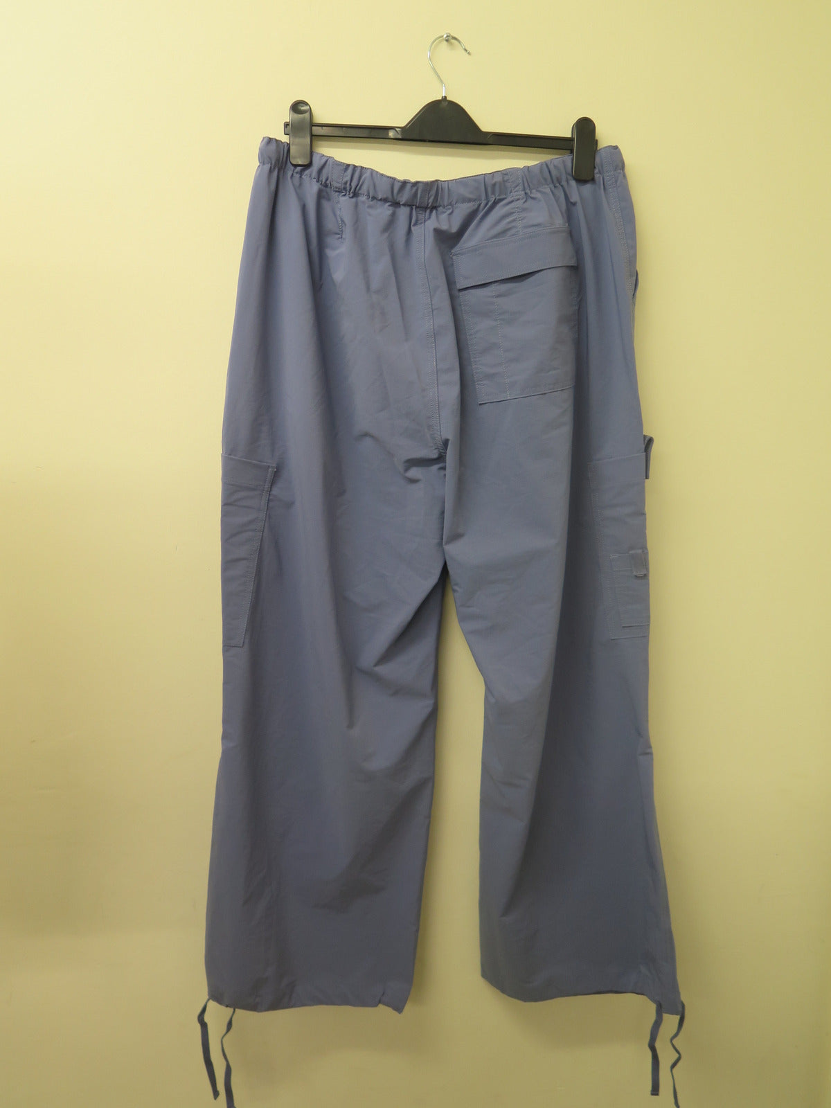 OHPOLLY RORI WIDE LEG CARGO TROUSERS IN DUSTY BLUE-XL-REGULAR