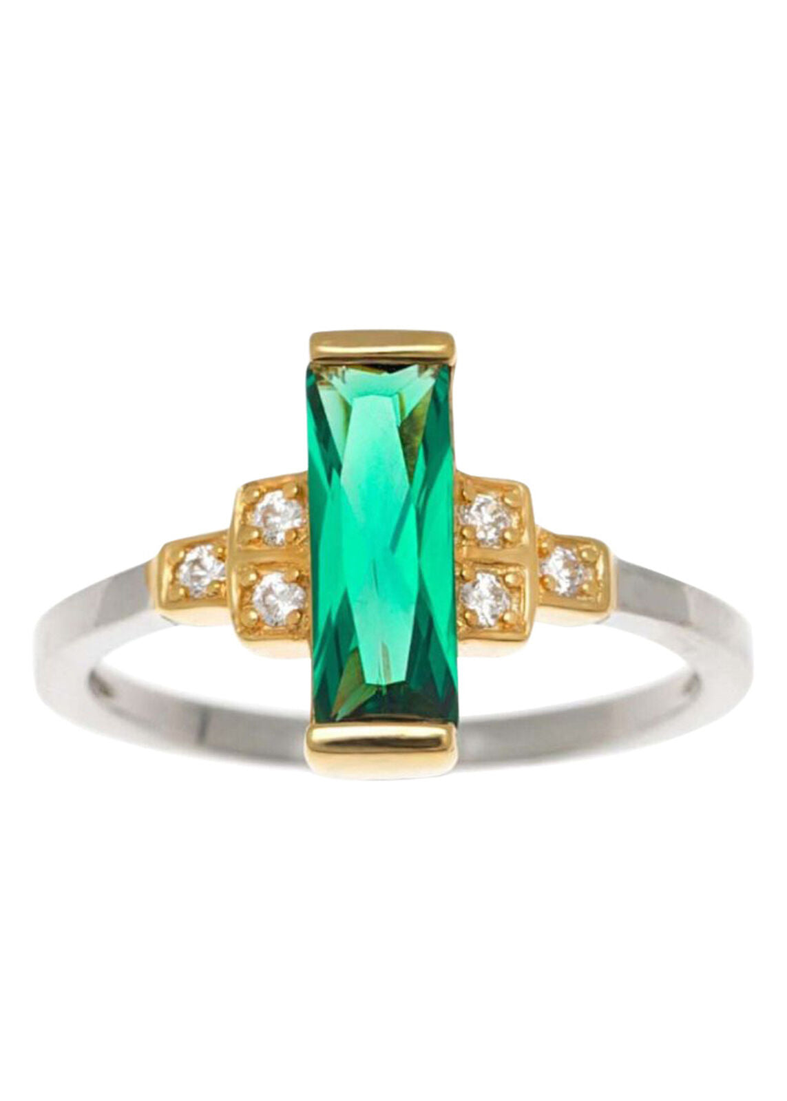 V BY LAURA VANN 3189 AUDREY GREEN STONE RING