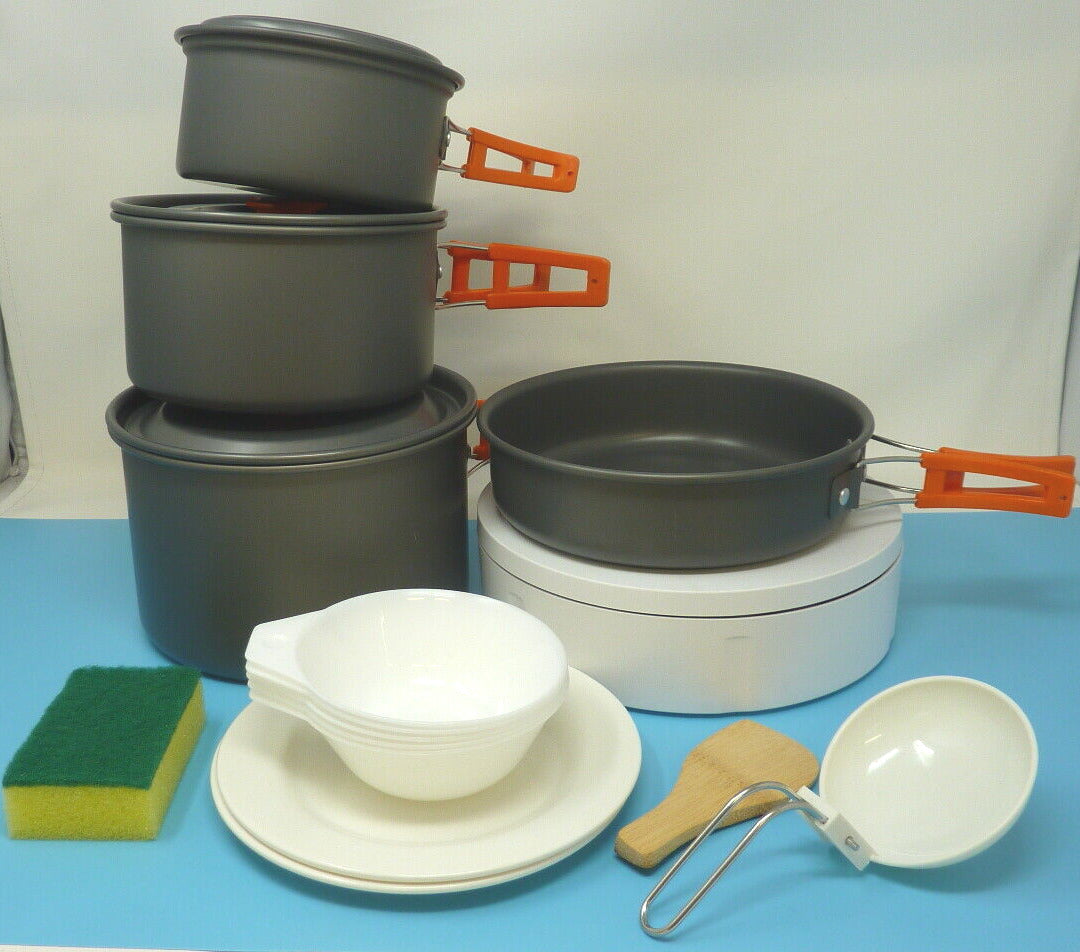 14 PC CAMPING COOKWARE SET