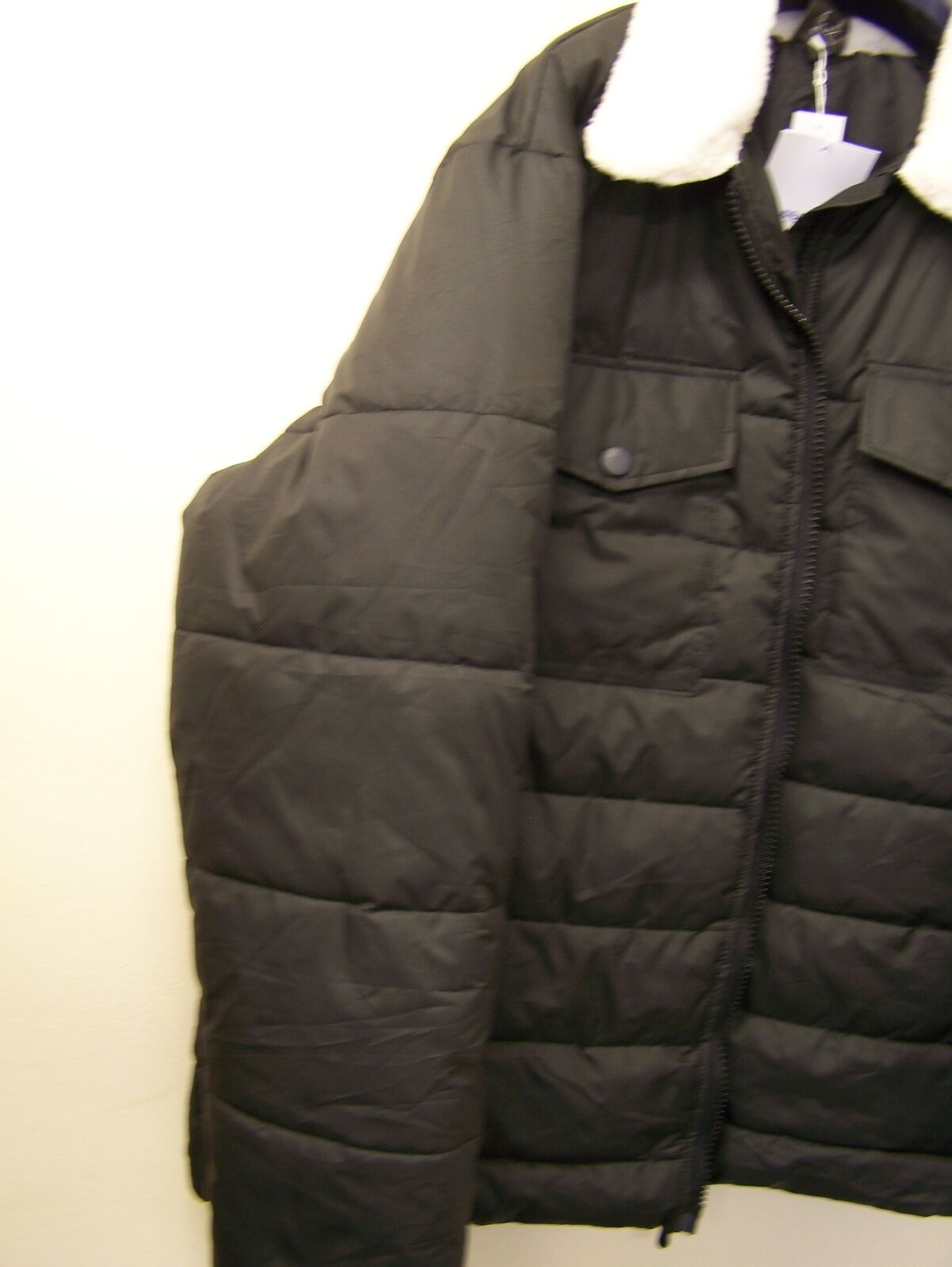 Men's Black Urban Buck Puffer Coat Size: L