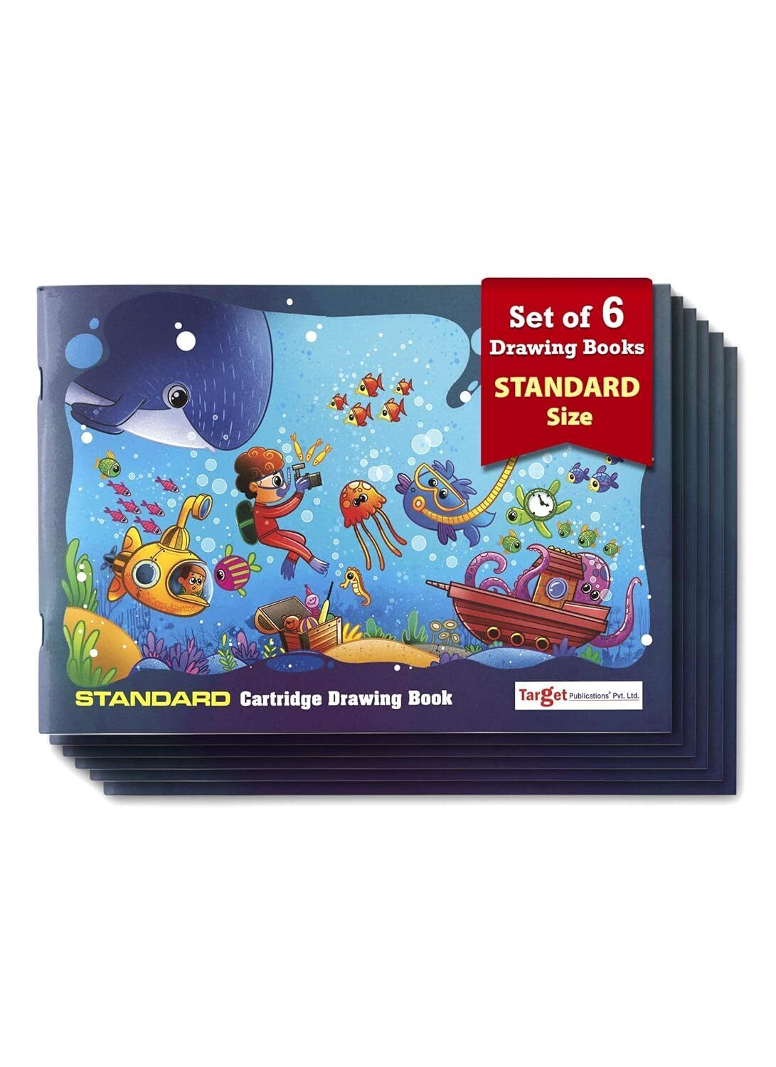 TARGET PUBLICATIONS Standard PACK OF 6 Drawing Books