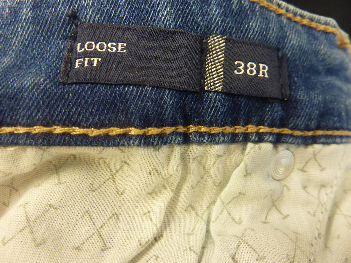 U.S. POLO ASSN. 5 POCKET LOOSE FIT DENIM JEANS-MID WASH-38R