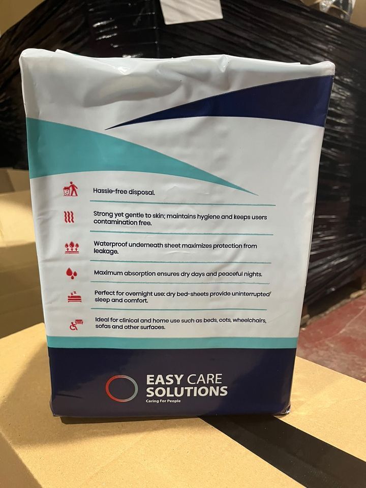 75 Easy Care Solutions 40 x 60 cm | Disposable Incontinence Bed Pads