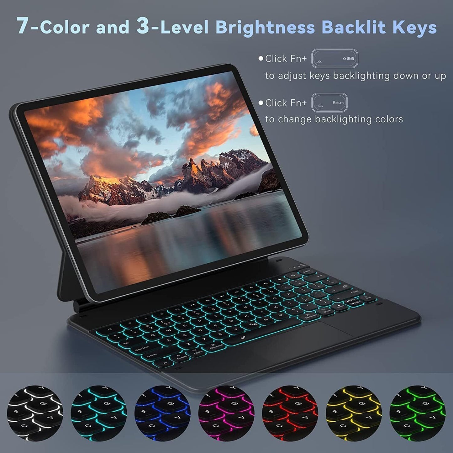 Bluetooth Keyboard with Floating TRACKPADfor iPad Pro 12.9“