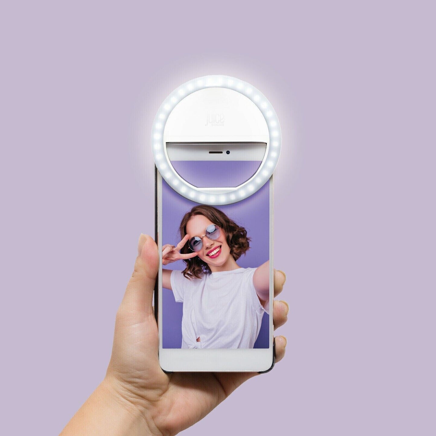 NEW Juice Social Clip-On Selfie Ring Light for Mobile Phones -Tablets