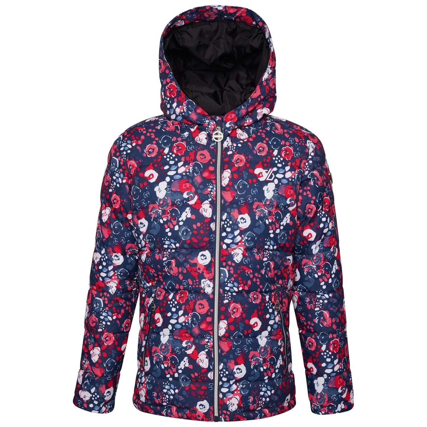 DARE2BE GIRLS VERDICT WATERPROOF INSULATED JACKET-PINK FLORAL-5/6YRS