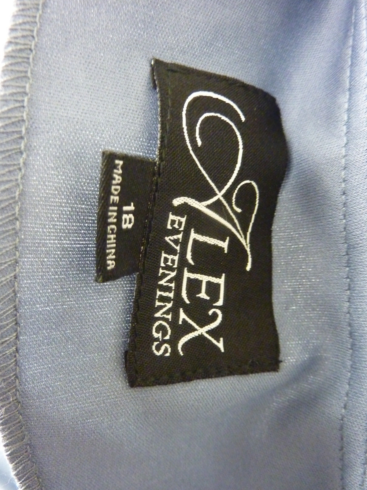 ALEX EVENINGS OCCASION DRESS-STEEL BLUE-UK18