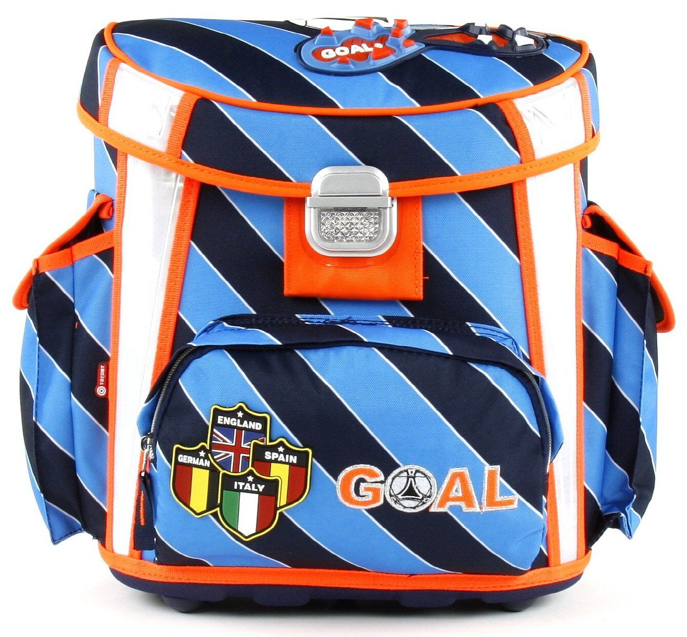 Goal School briefcase set Goal blue stripes