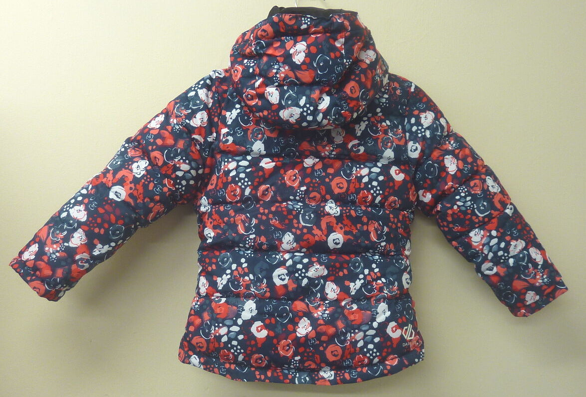 DARE2BE GIRLS VERDICT WATERPROOF INSULATED JACKET-PINK FLORAL-5/6YRS