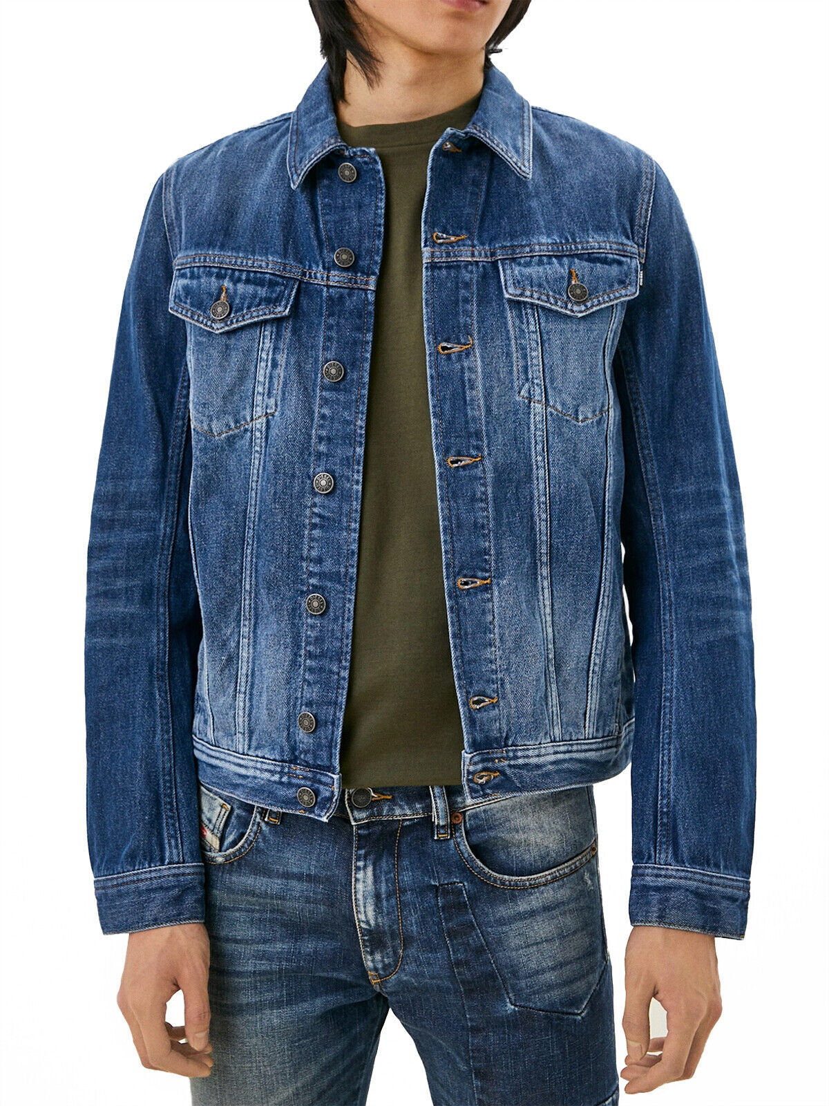 Diesel - Slim Fit Denim Jeans Jacket Vintage Blue XXL