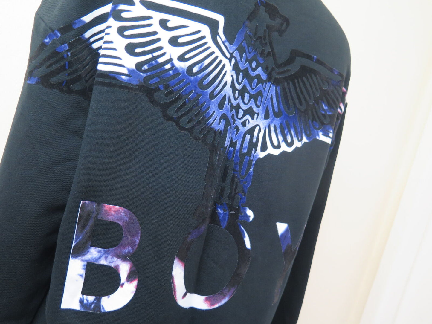 BOY LONDON-BOY EAGLE UNISEX FLOCK SWEATSHIRT-BLACK-MEDIUM