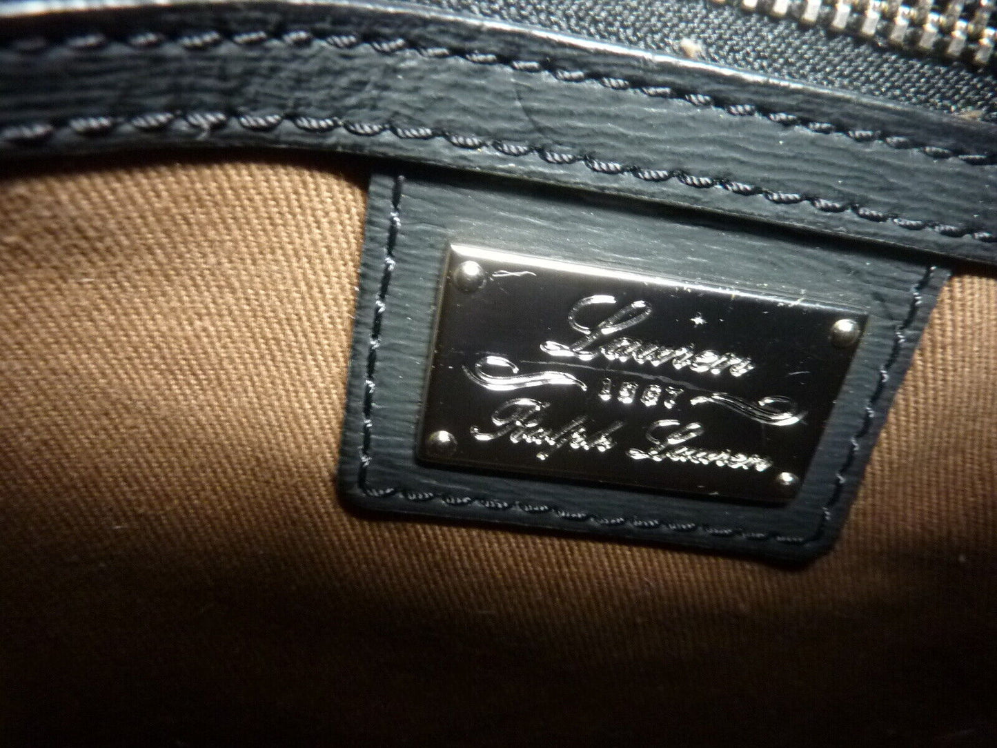 RALPH LAUREN BLACK HANDBAG