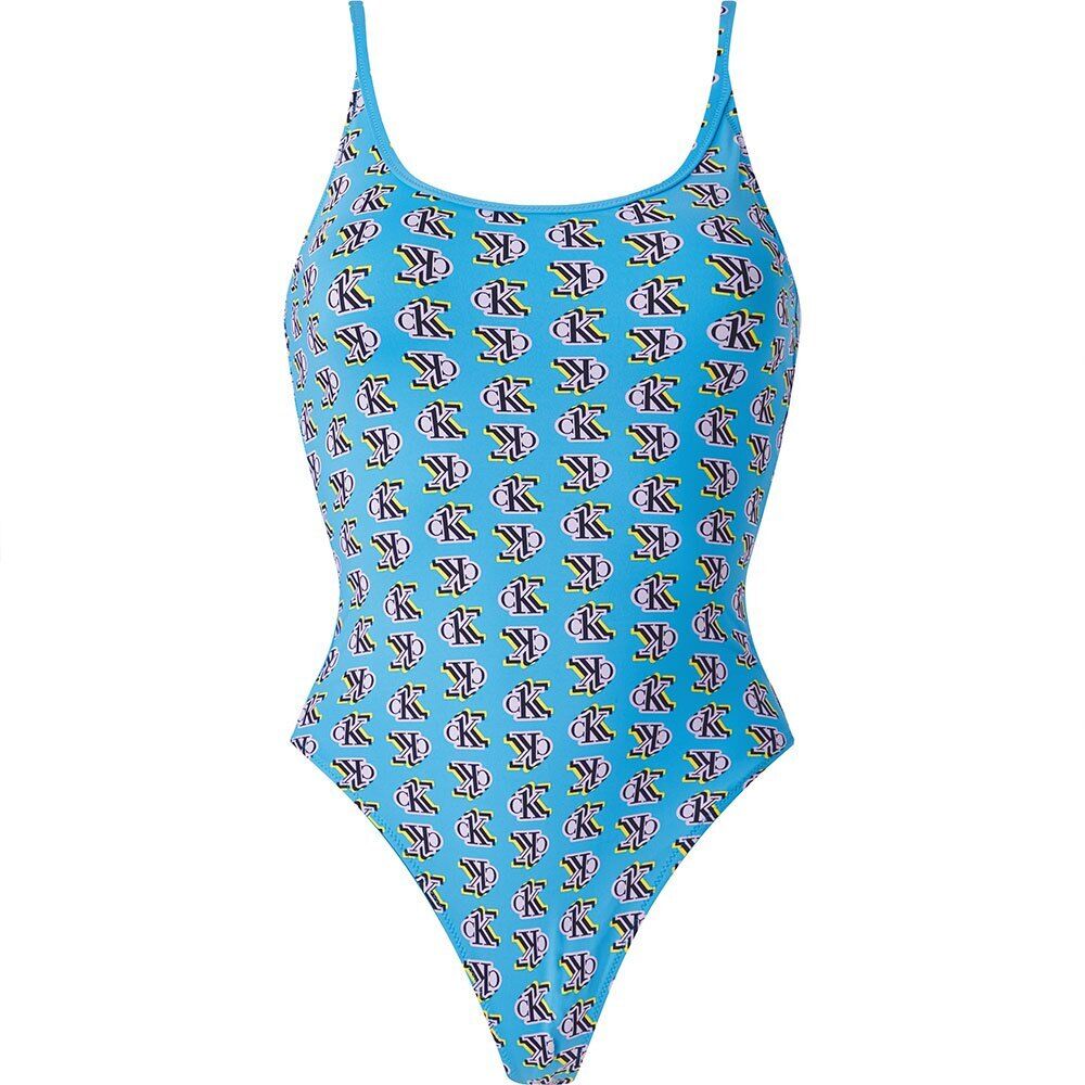 Calvin Klein Scoop Back Print Swimsuit
