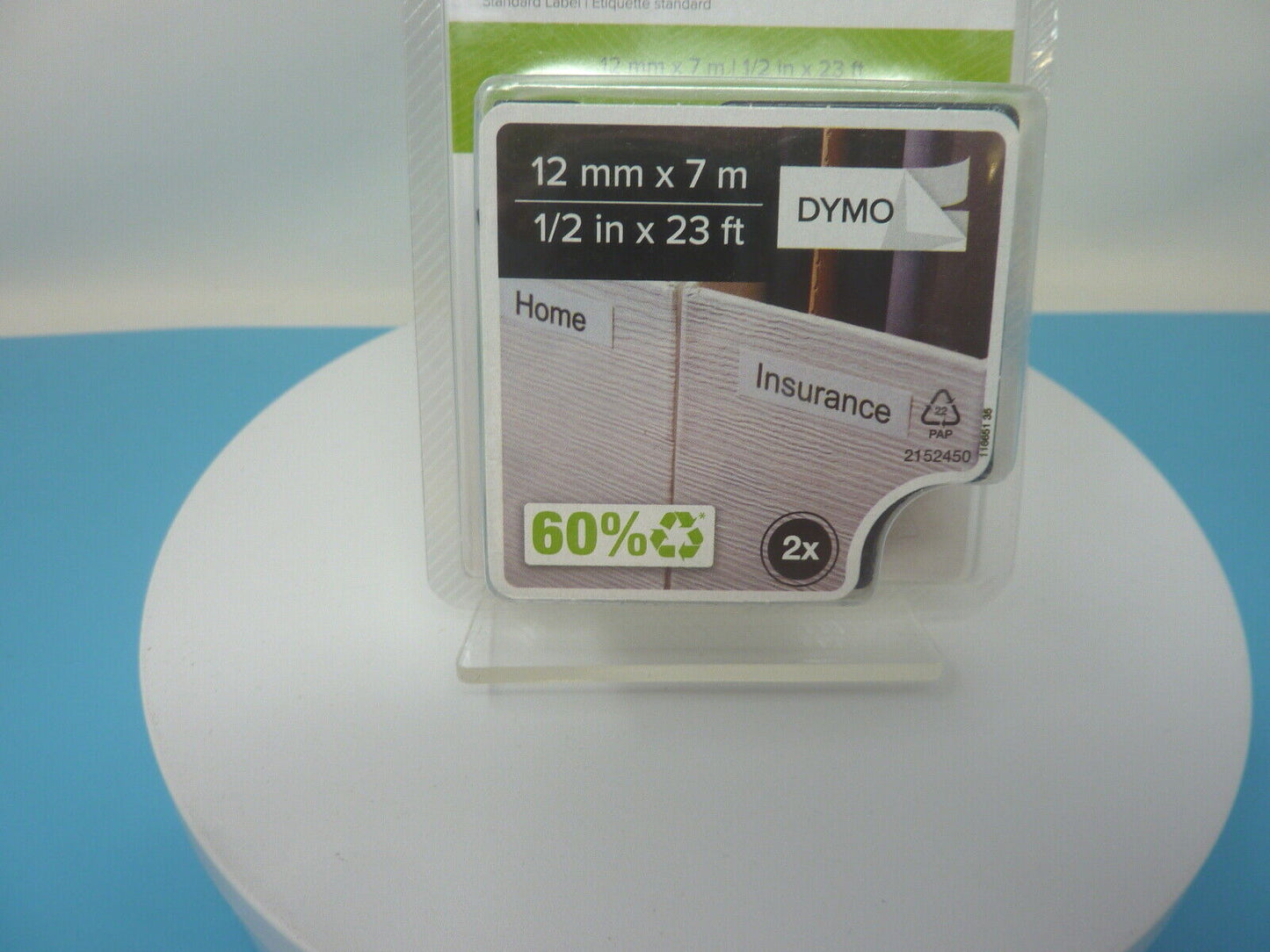 DYMO LABELLING TAPE D1 12MM X 7M -1/2IN X 23FT black/white