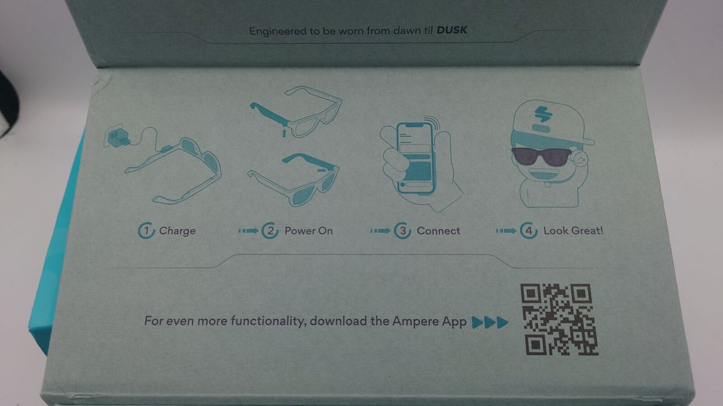 Ampere Dusk Smart sunglasses and Wireless charging case