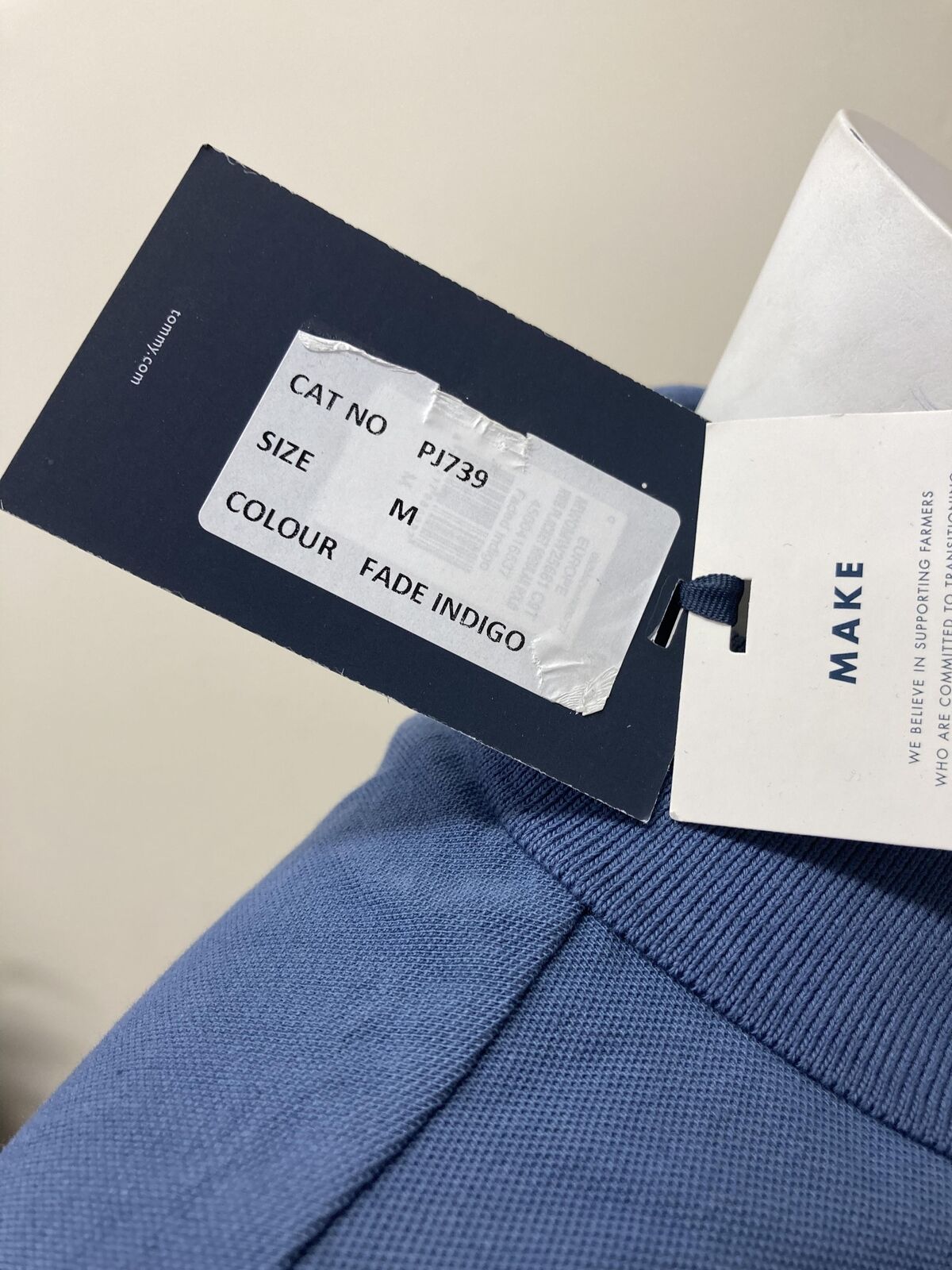 Tommy Hilfiger Logo Polo T Shirt Blue Medium