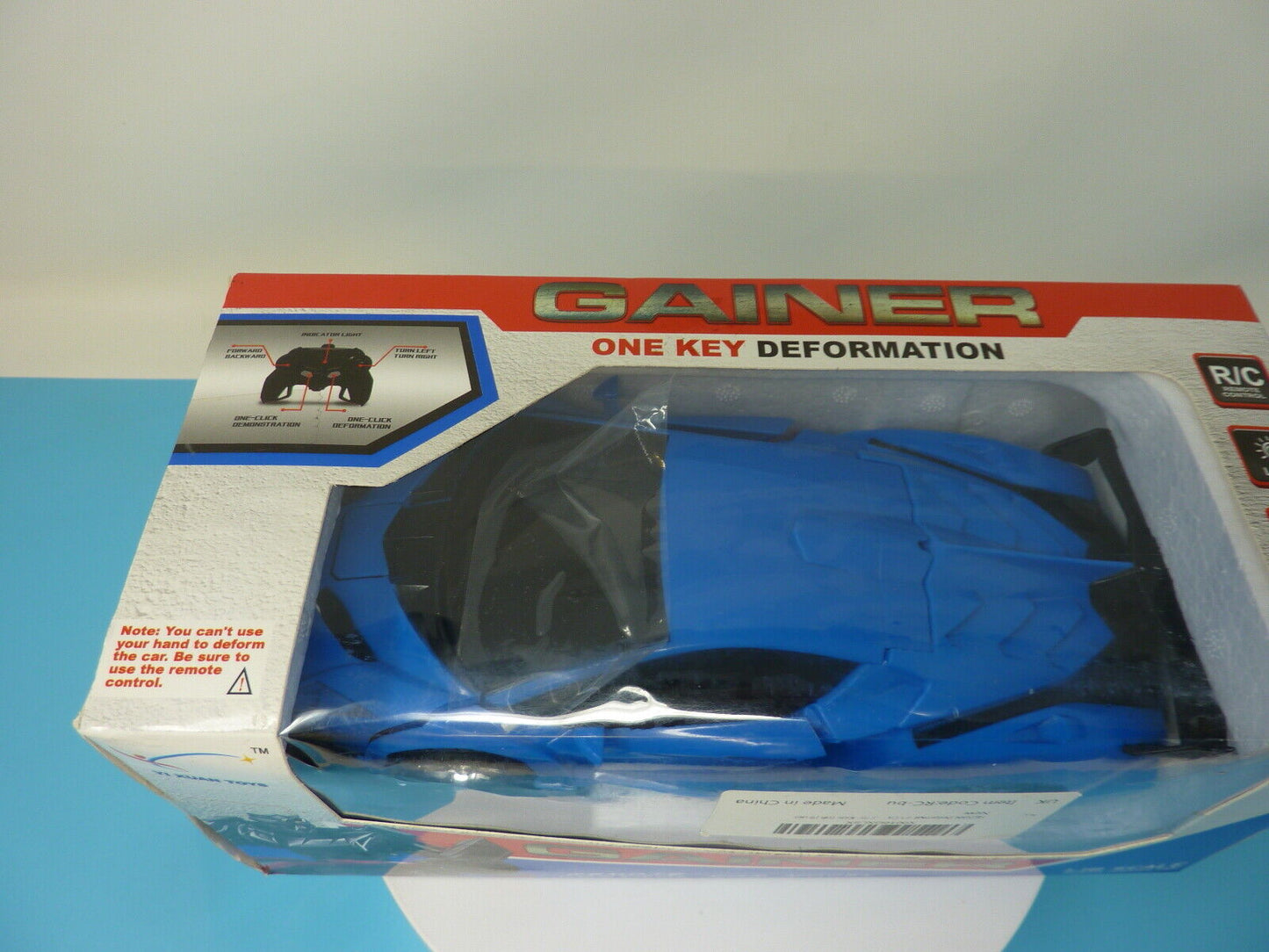 GAINER ONE KEY DEFORMATION REMOTE CONTROL CAR- BLUE