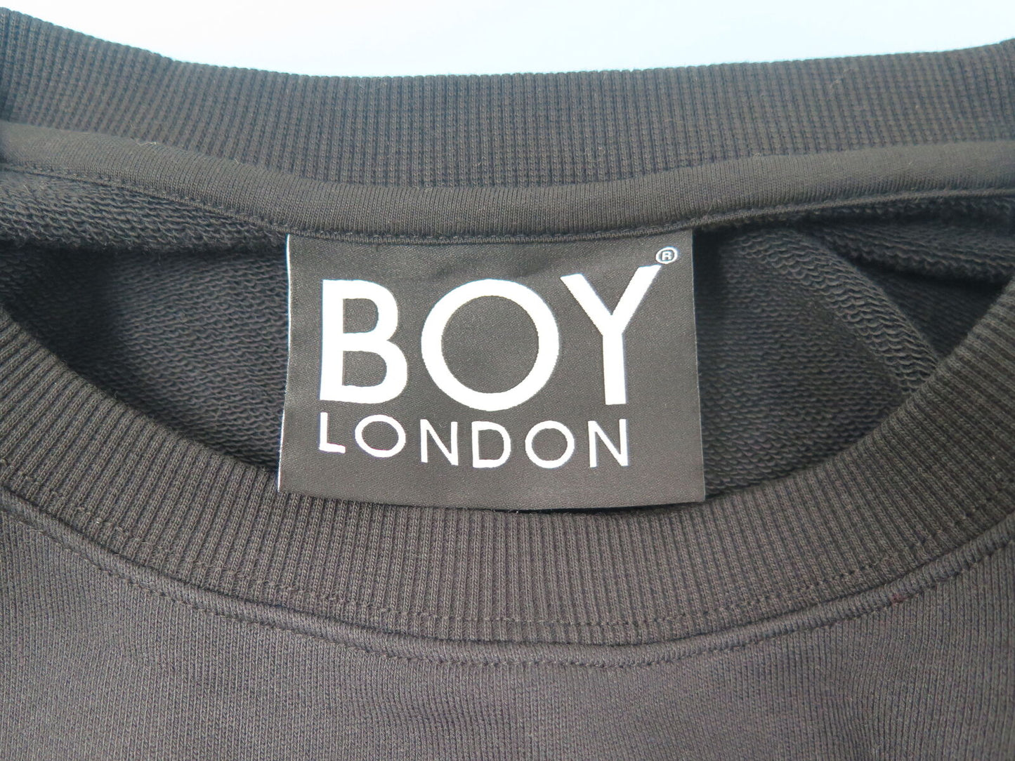 BOY LONDON-BOY EAGLE UNISEX FLOCK SWEATSHIRT-BLACK-MEDIUM