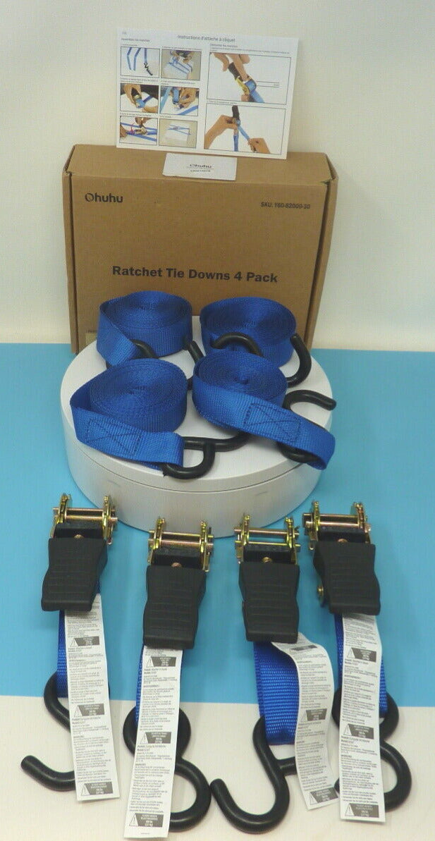 OHUHU RATCHET TIE DOWNS 4 PACK