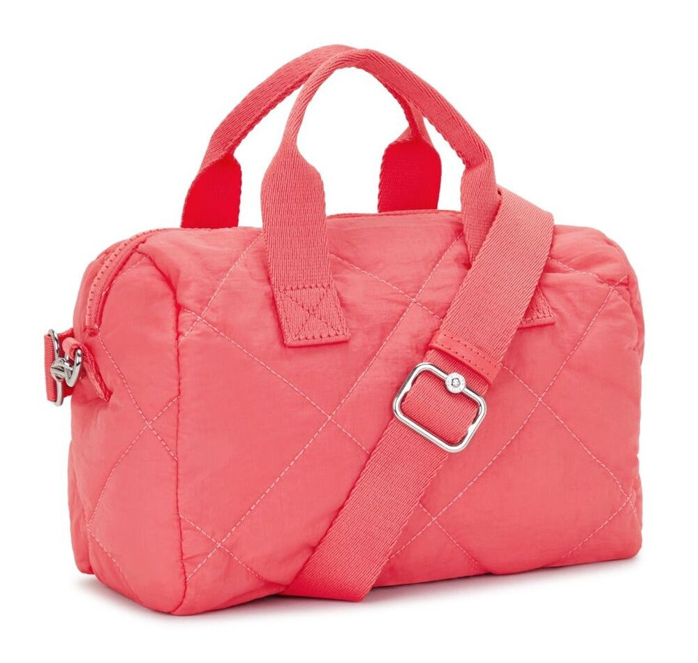 KIPLING BINA M CRINKLED QUILT COSMIC PINK BAG
