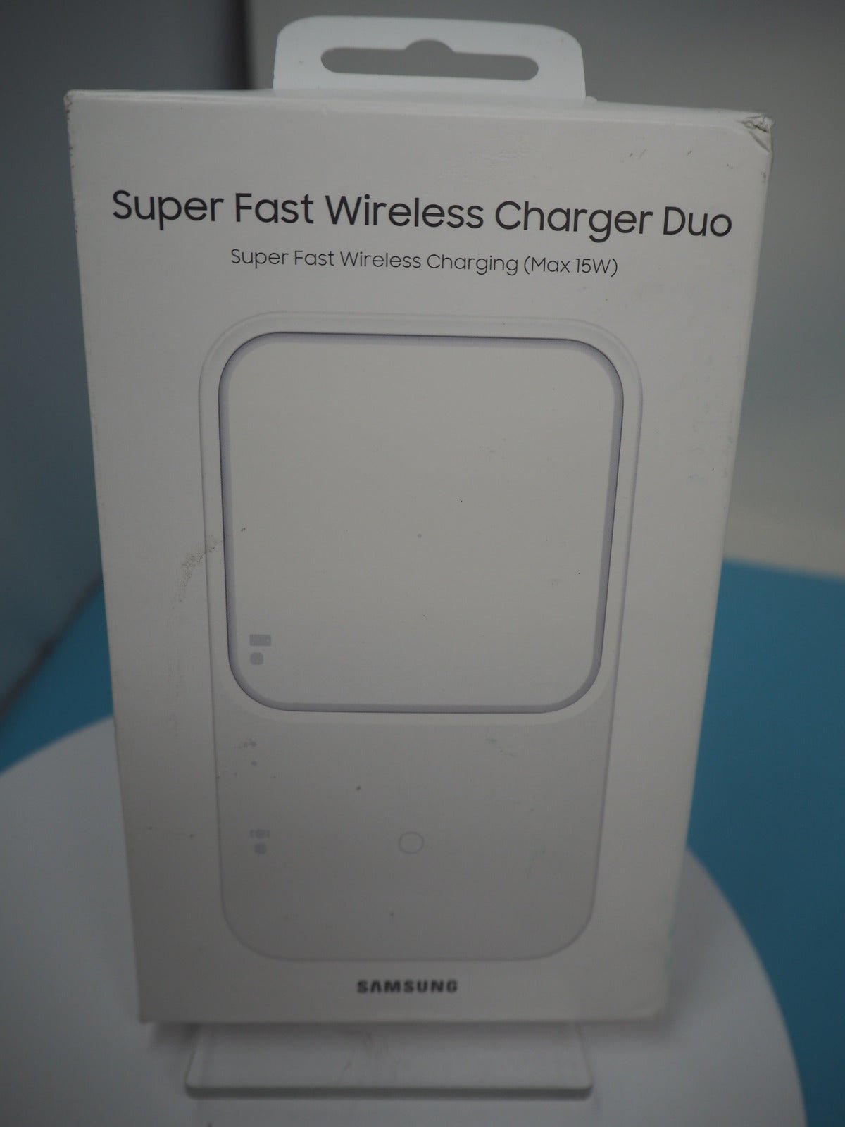 Samsung Duo 15W White Wireless Pad Induction Charger, Fast Charge, FR Version