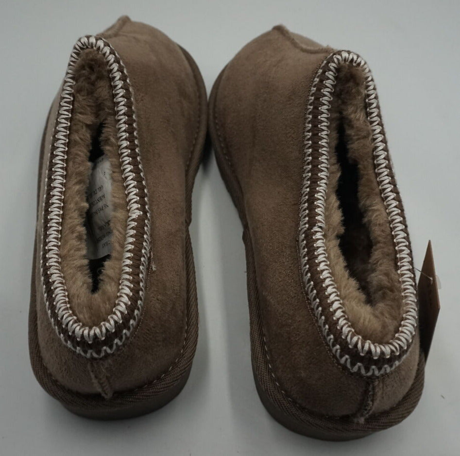 Ella shoes: Kelly women Embroided Faux Fur Lined Mule Slippers-UK6
