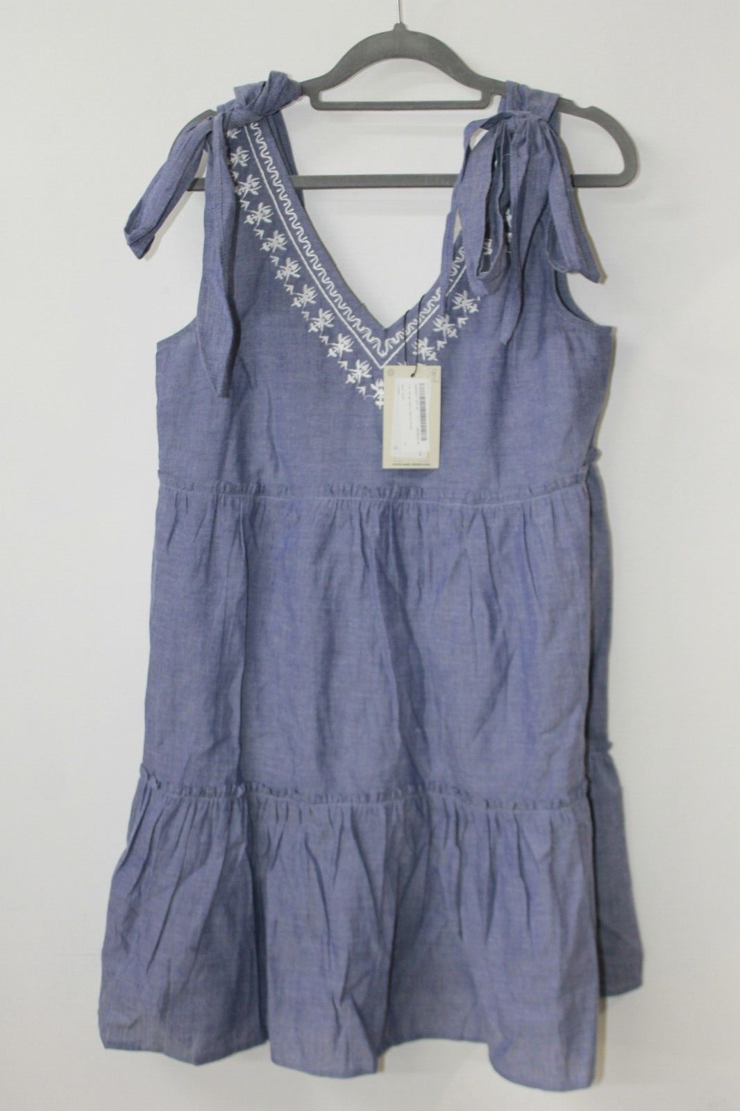 Oasis Tie Strap Embroidered Dress UK 10