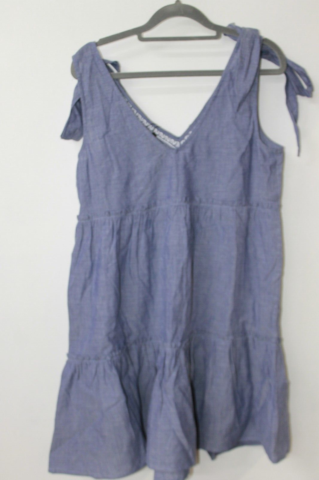 Oasis Tie Strap Embroidered Dress UK 10