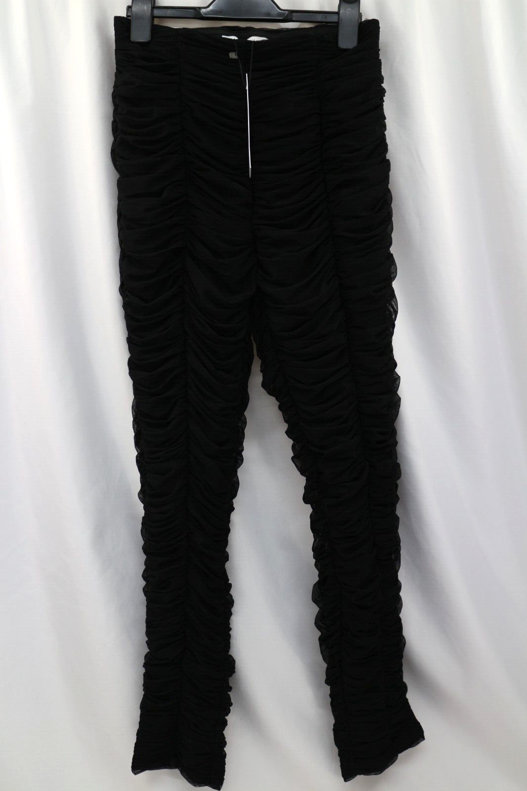 Labelrail x Sophia Hadjipanteli gathered mesh crop trousers in black UK 10