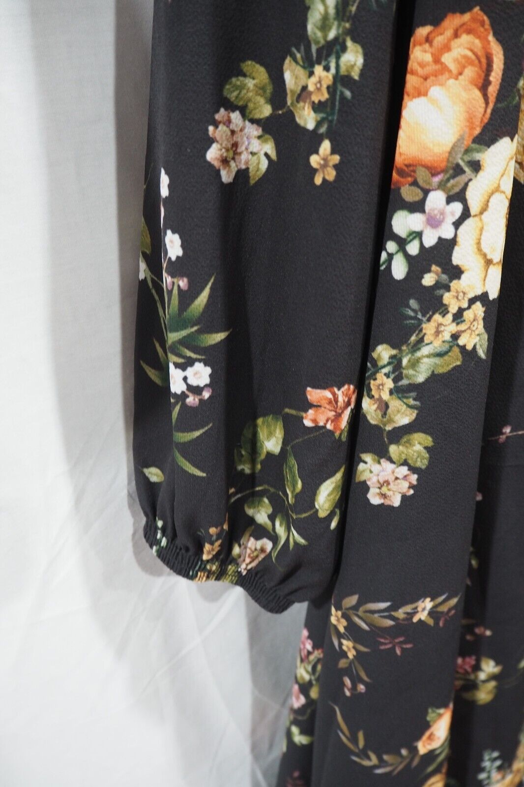 YOURS LONDON Curve Black Blossom Midi Dress