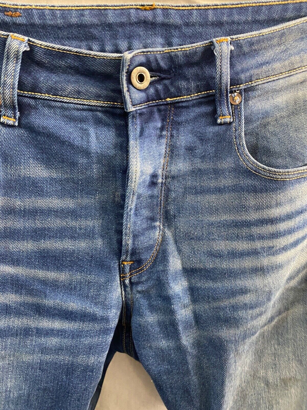 G-STAR RAW 3301 SLIM JEANS MEDIUM BLUE MENS 33/32