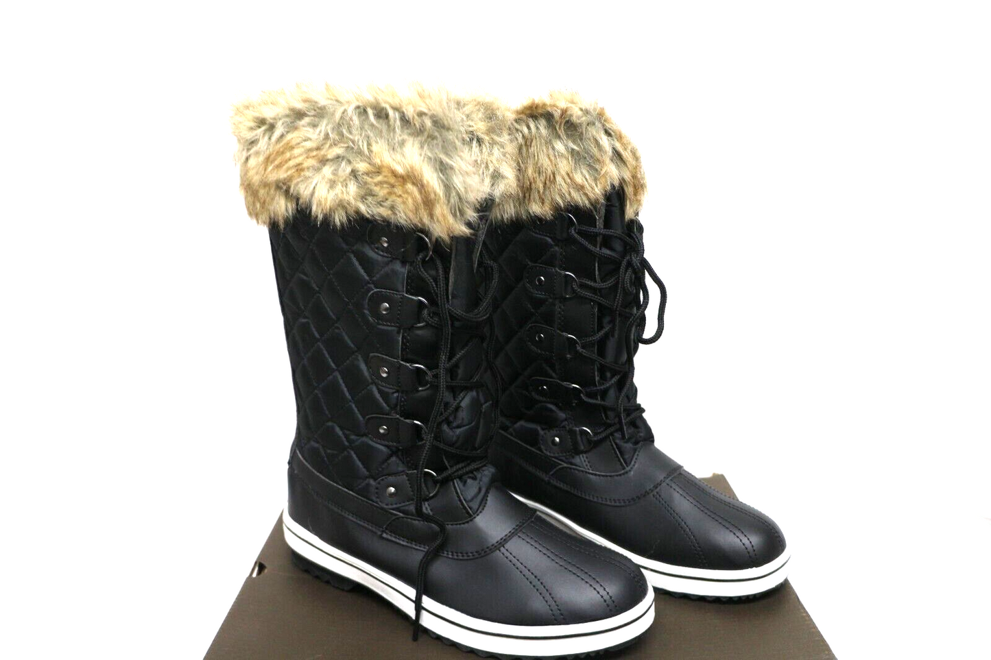 AUSLAND WOMEN'S LACE UP SNOW BOOTS BLACK EU 40