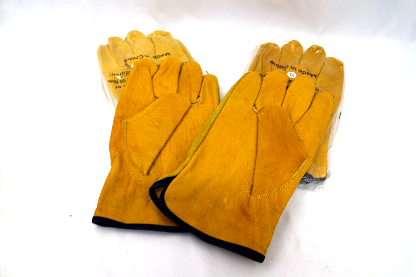 3 PAIRS WORK/GARDENING LEATHER / SUEDE GLOVES TAN XL