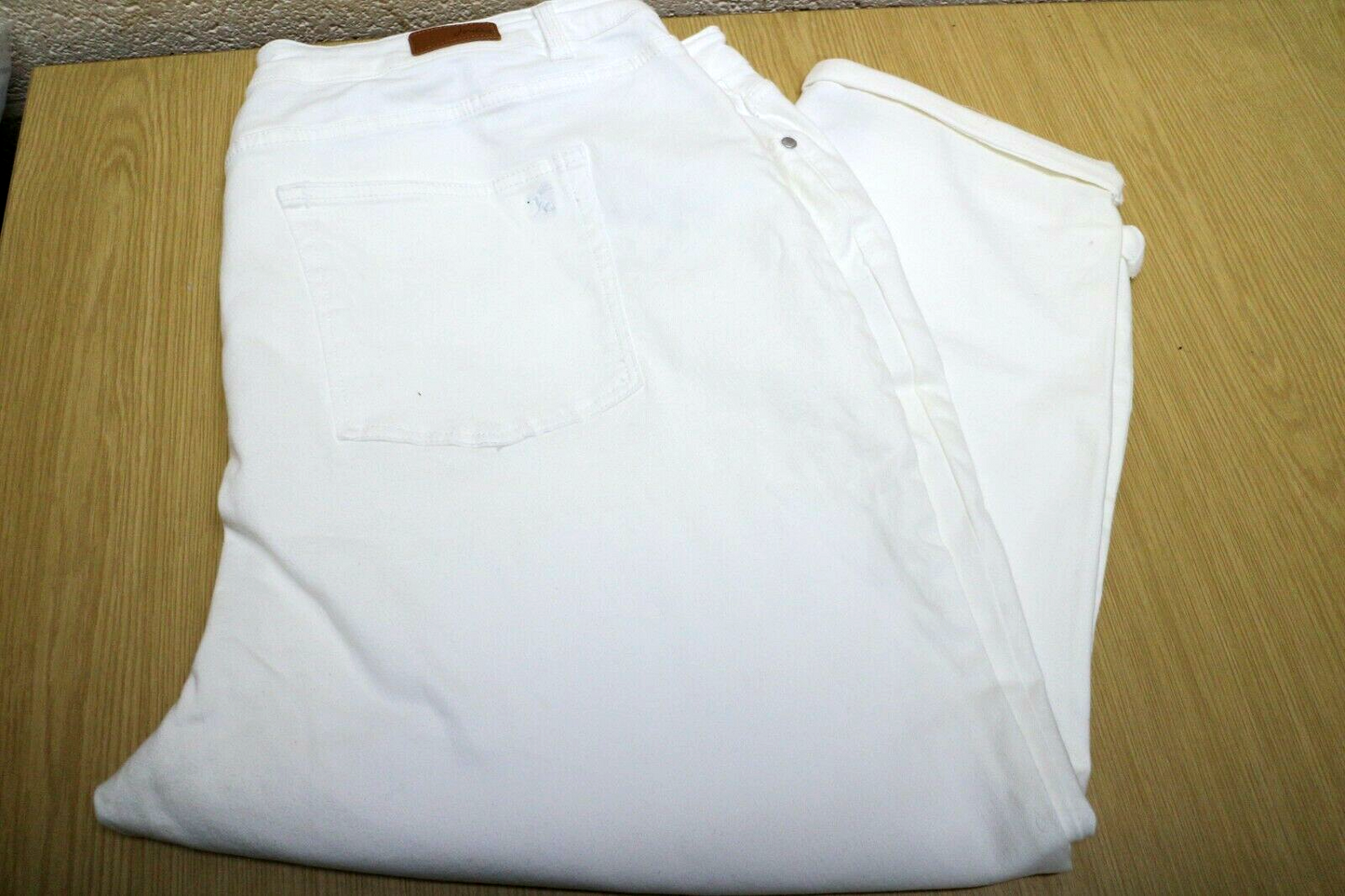 JOULES DENIM MONROE CROP SKINNY CROP WHITE JEANS UK 24