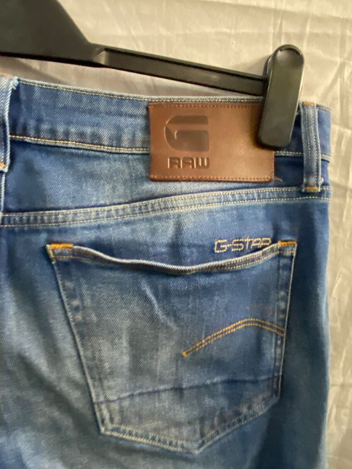 G-STAR RAW 3301 SLIM JEANS MEDIUM BLUE MENS 33/32
