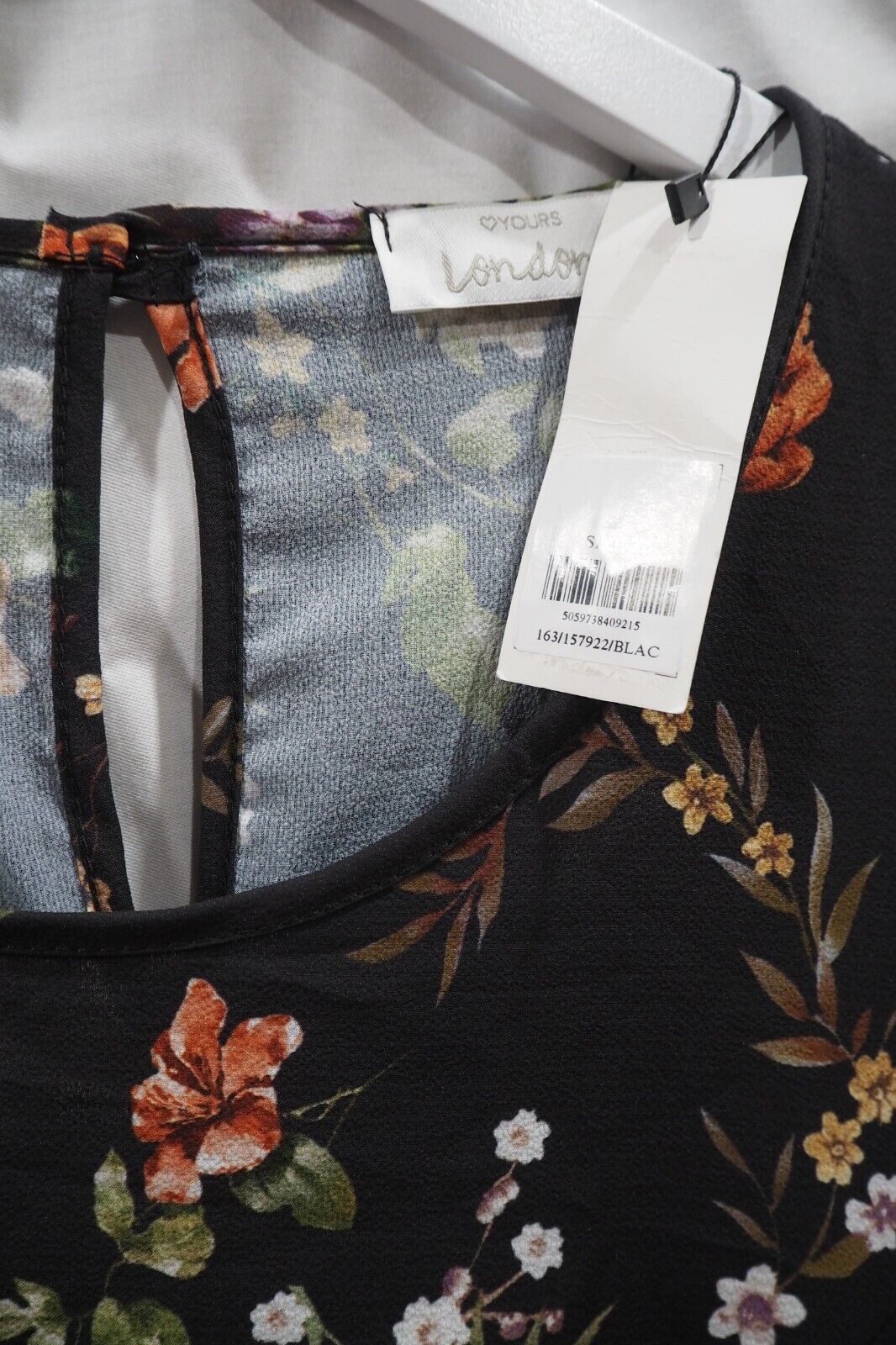 YOURS LONDON Curve Black Blossom Midi Dress